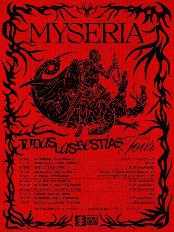 Concierto de Myseria: Gira 'Todas las Bestias'
