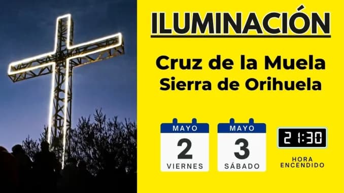 Iluminación de la Cruz de la Muela