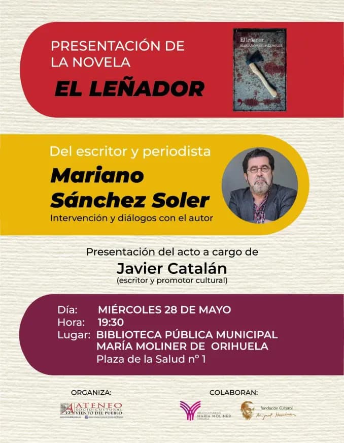 Presentación de la novela "El leñador"