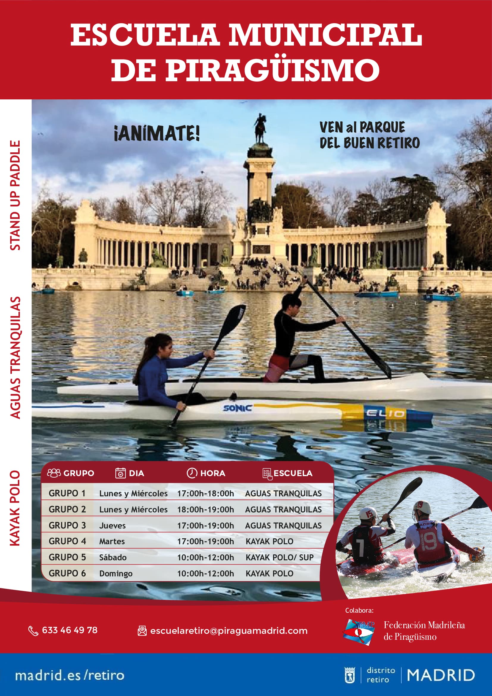 Clases de piragüismo