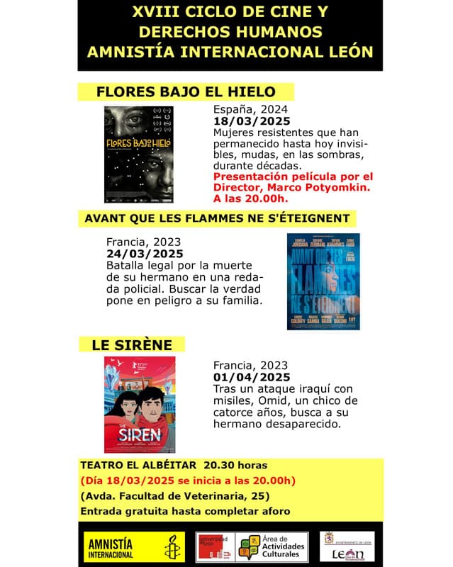 XVIII ciclo de cine y derechos humanos. Amnistía Internacional