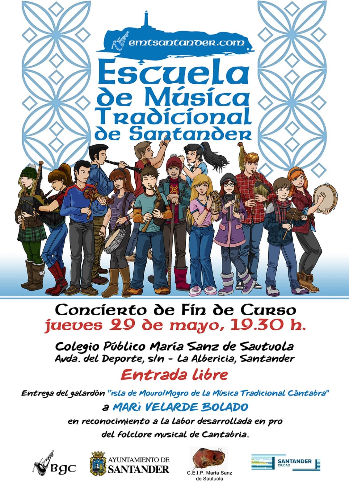 Concierto de fin de curso de la Escuela de Música Tradicional de Santander