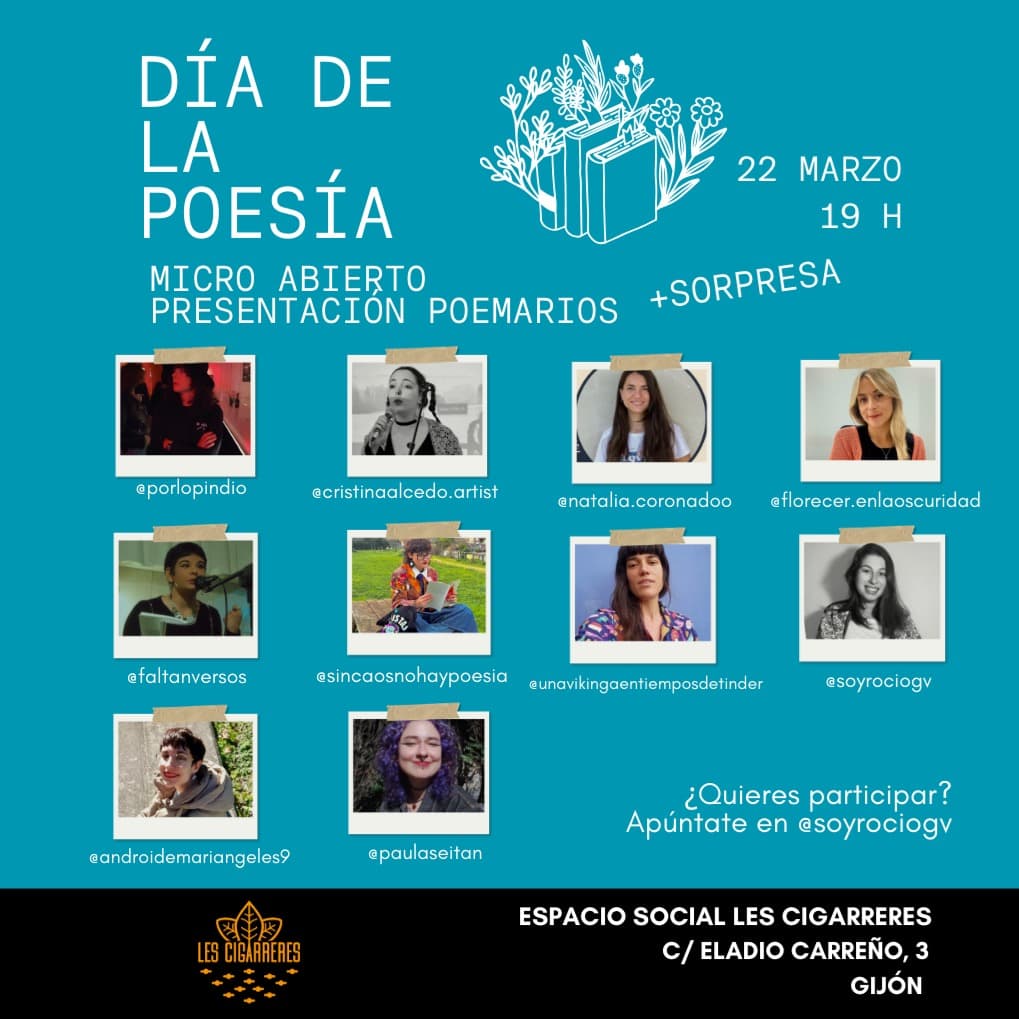 Día de la Poesía: Micro Abierto, Presentación Poemarios + Sorpresa