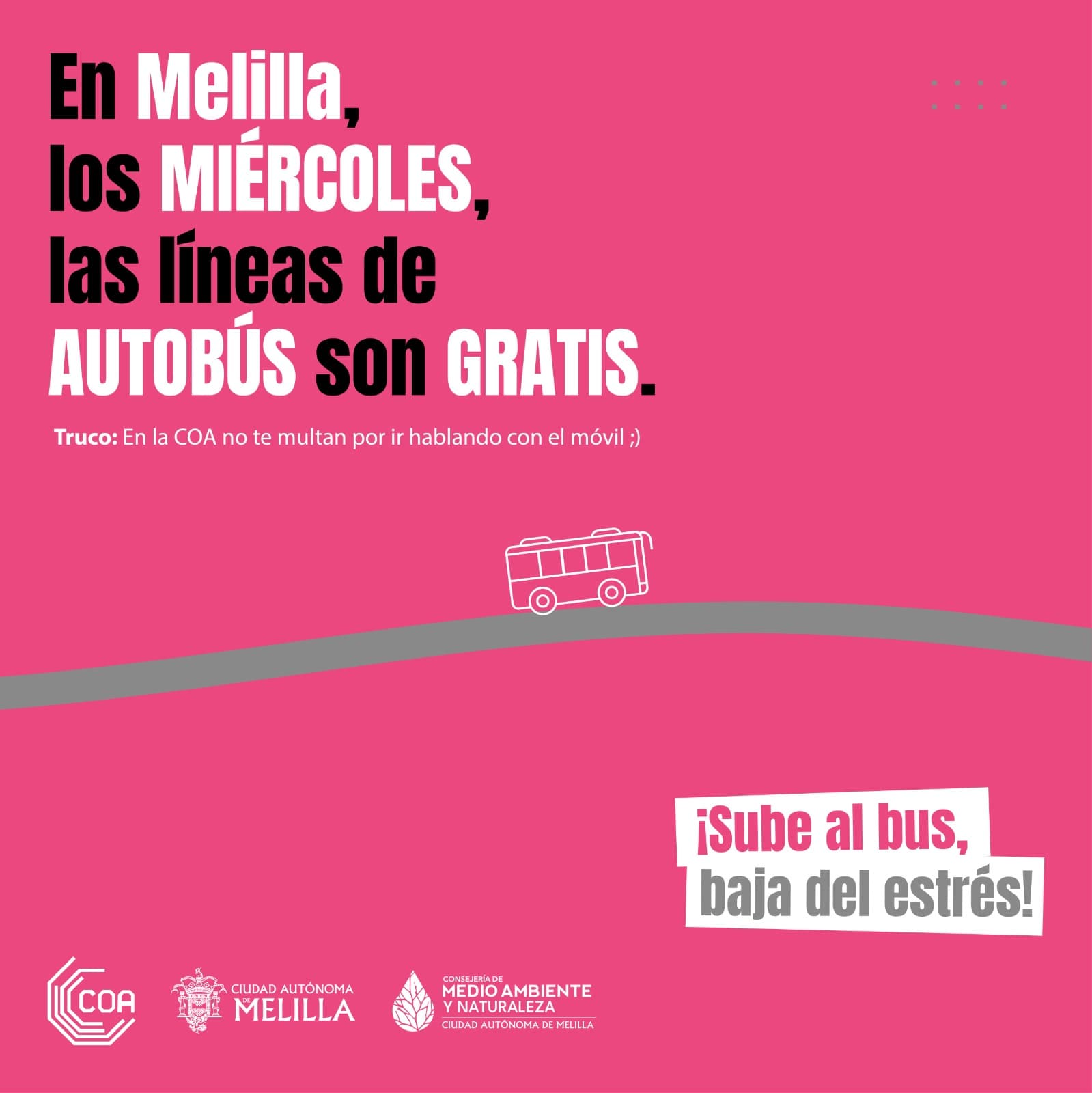 Miércoles Gratuitos en Autobuses de Melilla