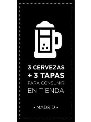 Degustación 3 Cervezas Artesanas + 3 Tapas - Para Consumir en Madrid