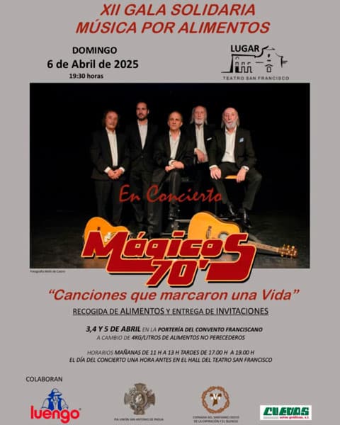 Los mágicos 70: «Canciones que marcaron una vida». Gala solidaria