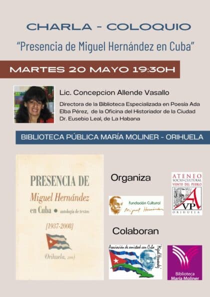 Charla-coloquio 'Presencia de Miguel Hernández en Cuba'