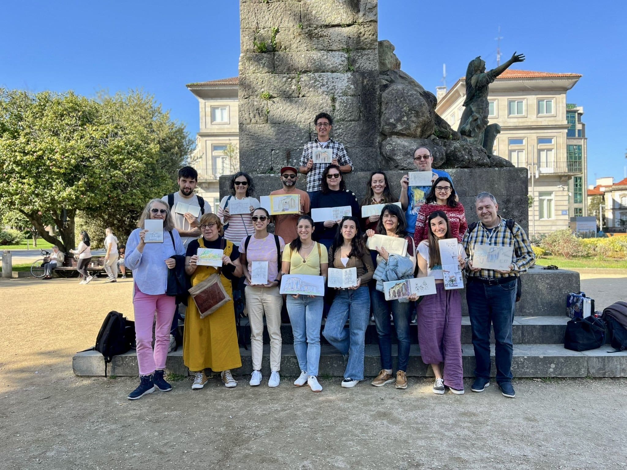 Quedada de Urban Sketchers en la Bienal de Arte