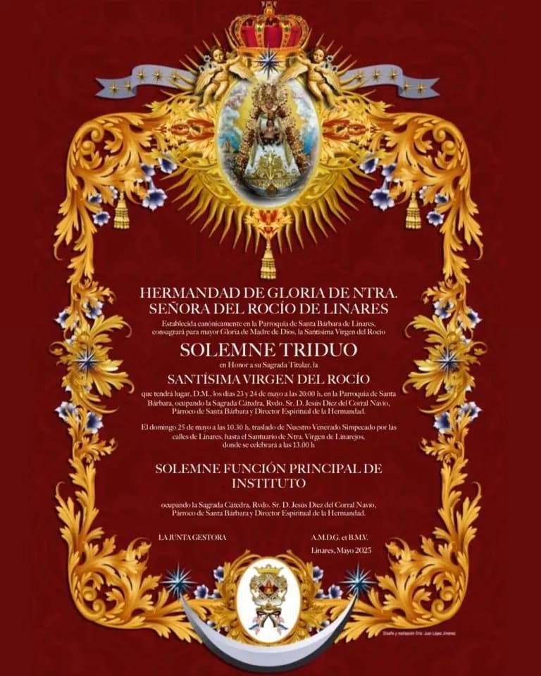 Solemne Triduo en Honora la Santísima Virgen del Rocío