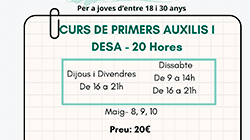 Curs de Primers Auxilis i DESA