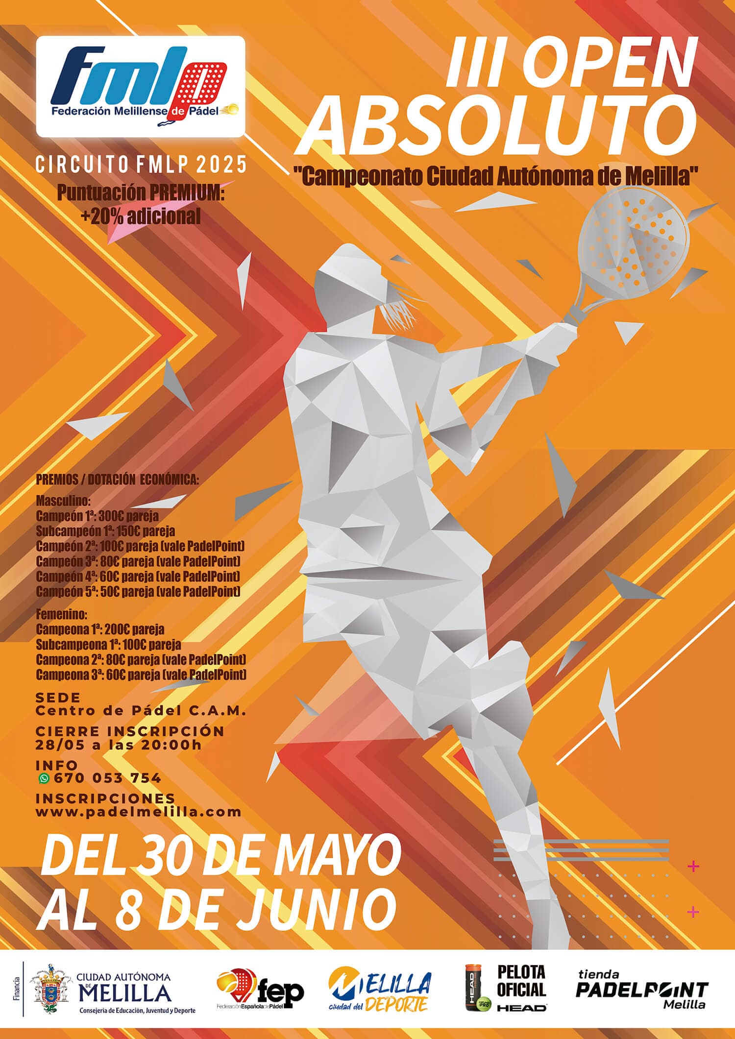 III Open Absoluto "Campeonato Ciudad Autónoma de Melilla" - Circuito FMLP 2025