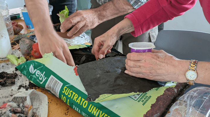 Hort a casa amb materials aprofitats