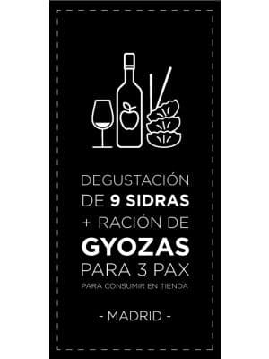 Degustación de 9 Sidras + Ración de Gyozas para 3 pax