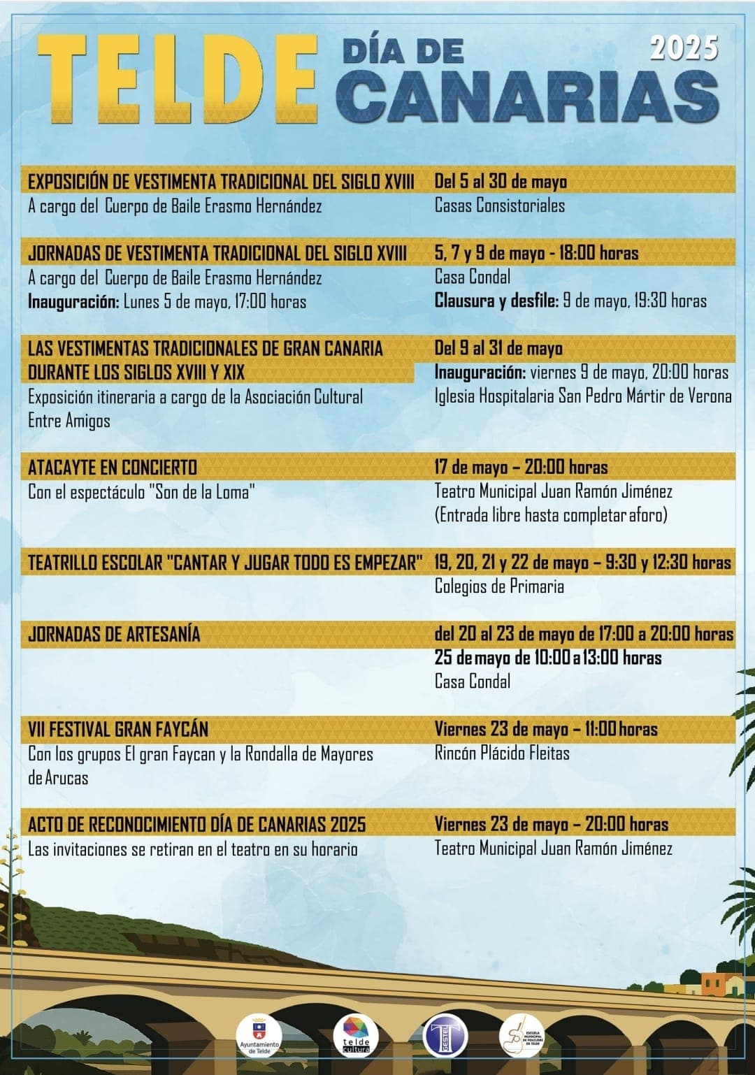 Programación del Día de Canarias en Telde 2025