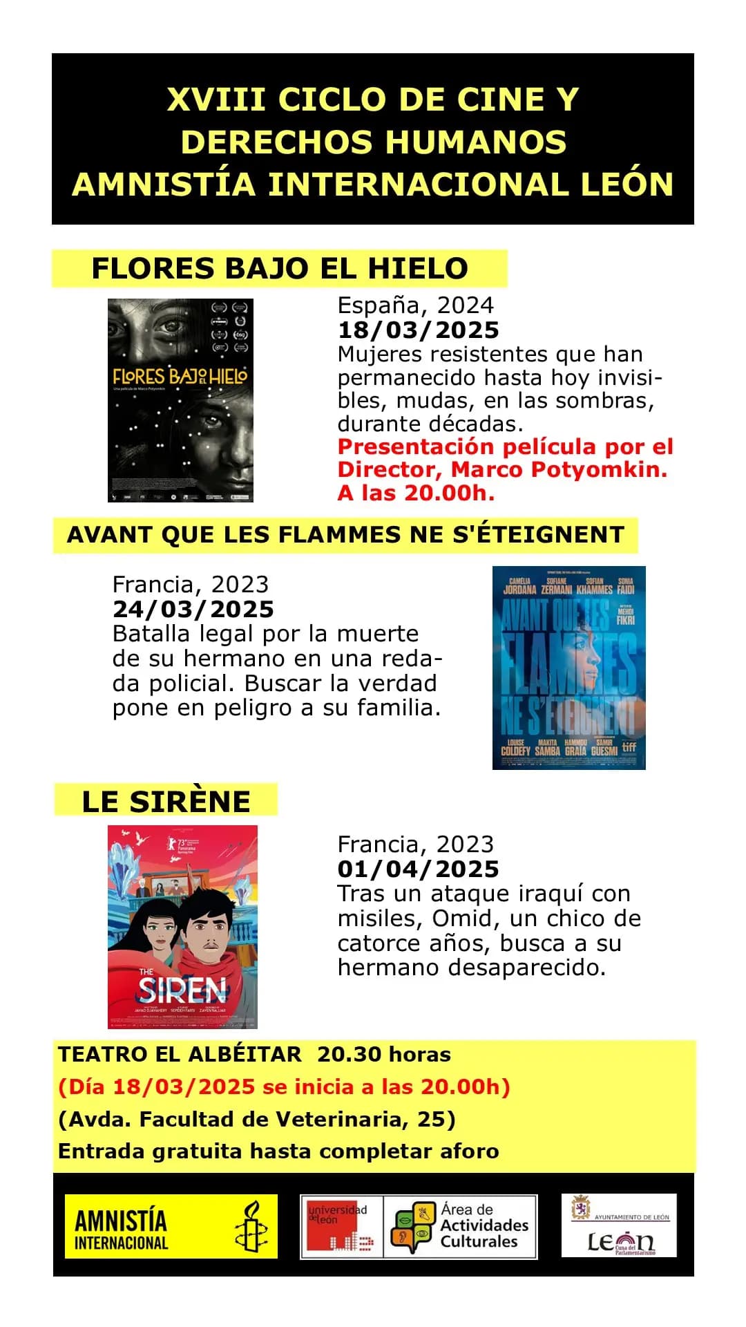 XVIII Ciclo de Cine y Derechos Humanos “FLORES BAJO EL HIELO”