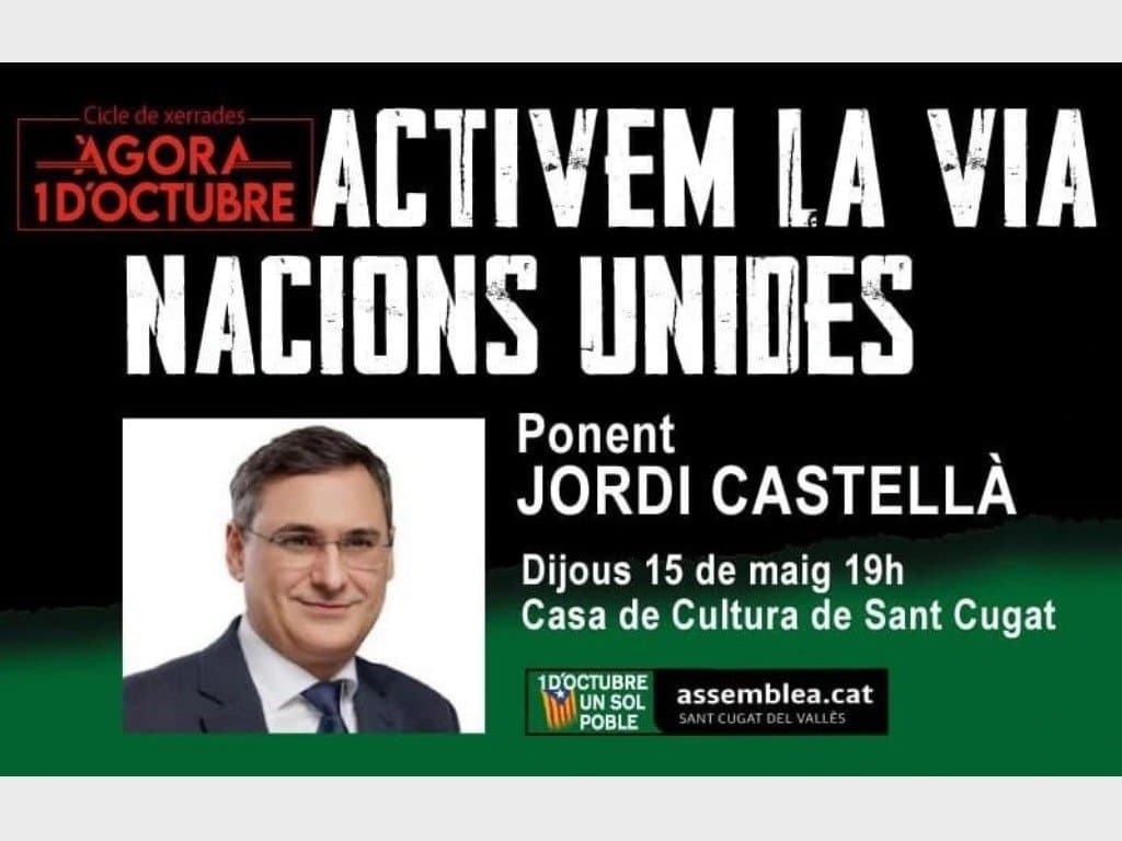 Cicle de xerrades "Àgora 1 d'Octubre". "La Via Nacions Unides"