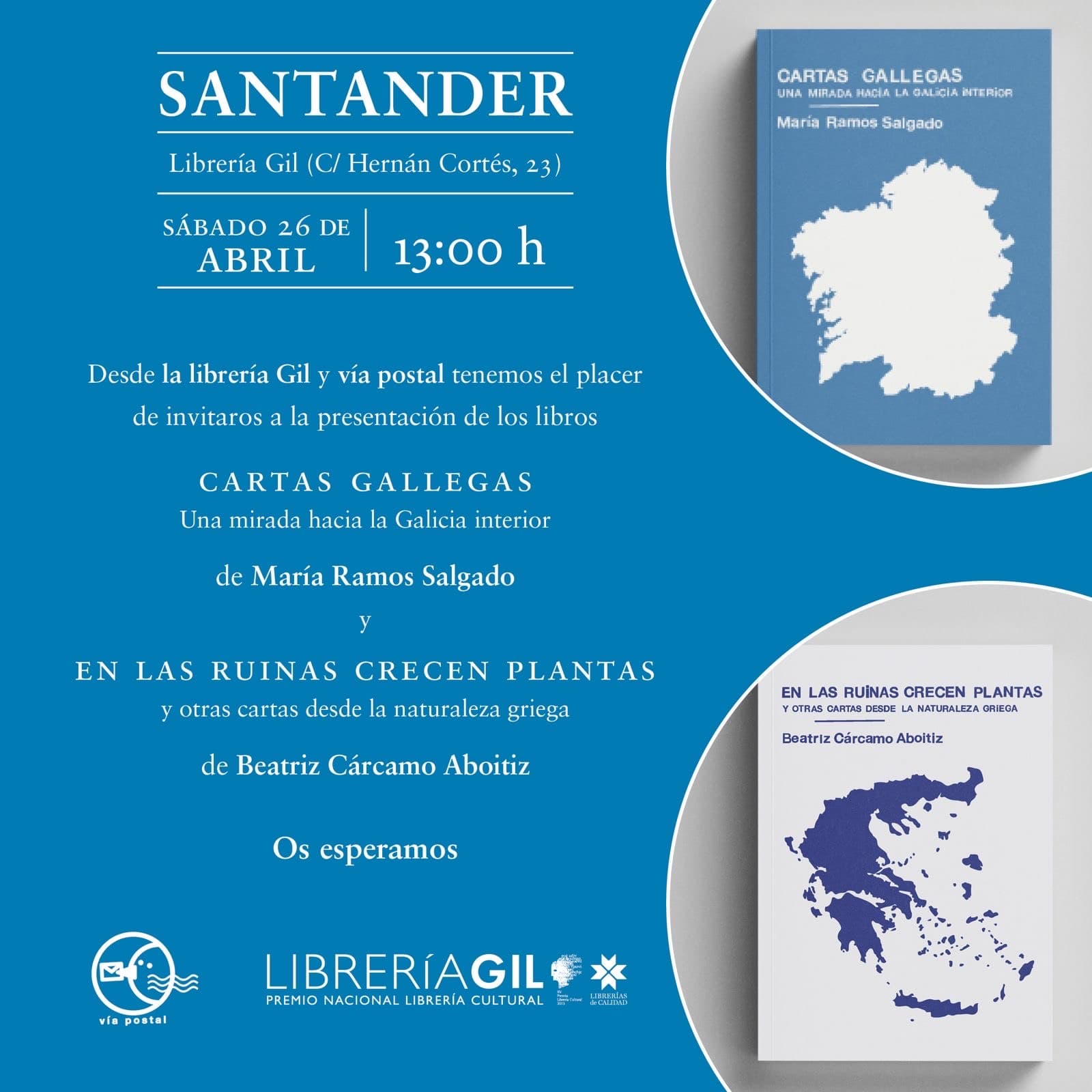 Presentación de Cartas Gallegas y En las ruinas crecen plantas