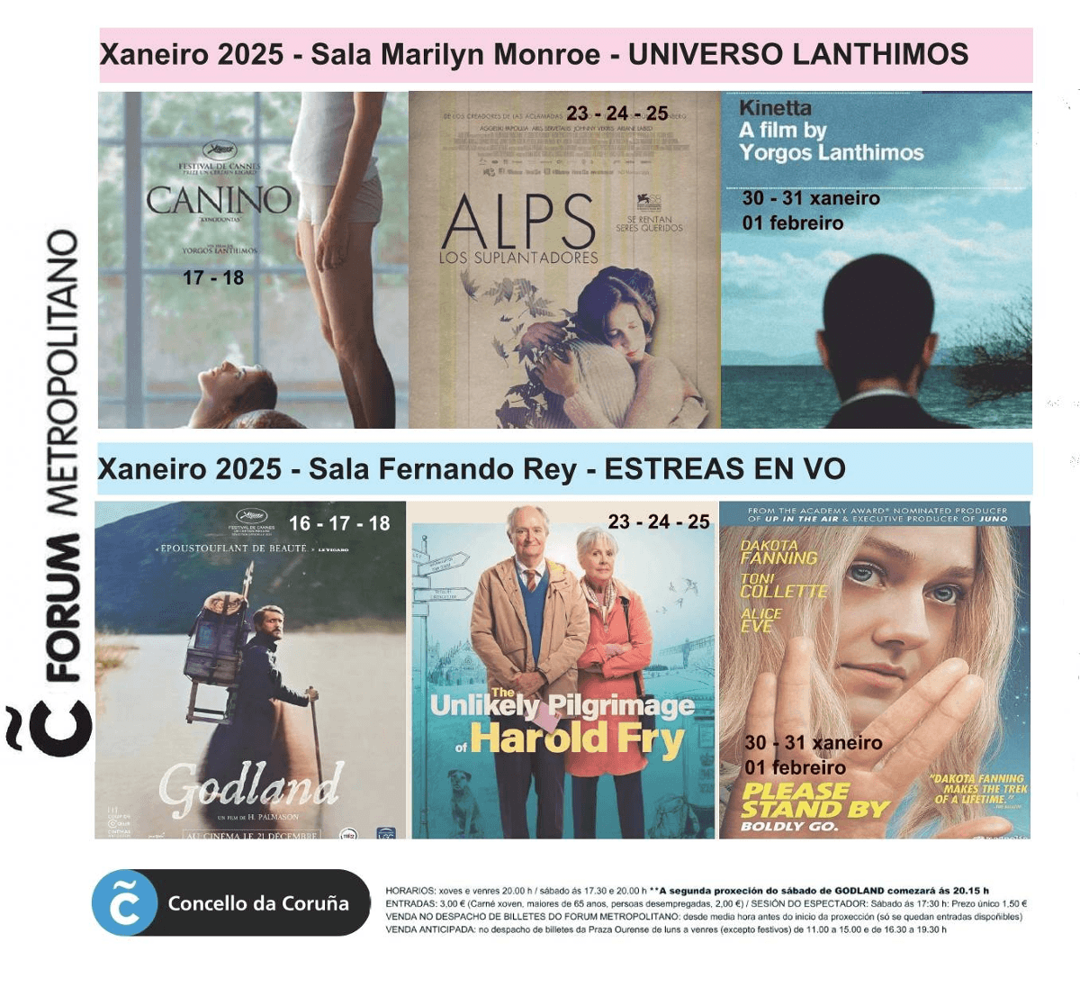 Proyecciones de cine