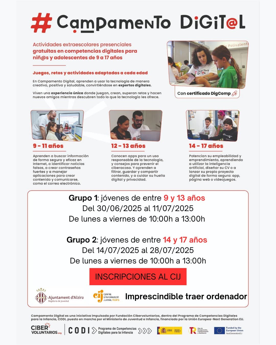 Inscripciones al Campamento Digital