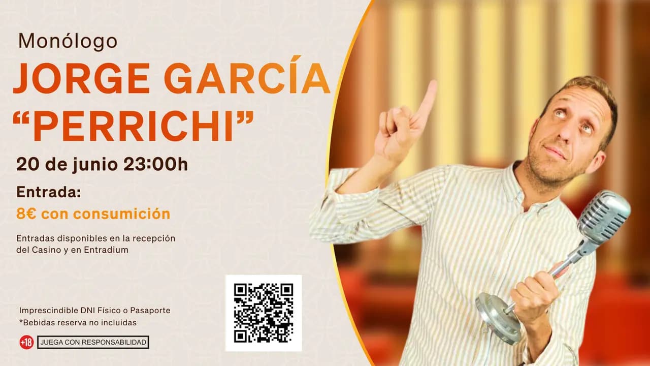 Jorge García "Perrichi" trae su humor al Casino Ceuta