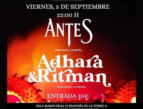 Concierto Adhara & Ritman en la Sala Mardi Gras