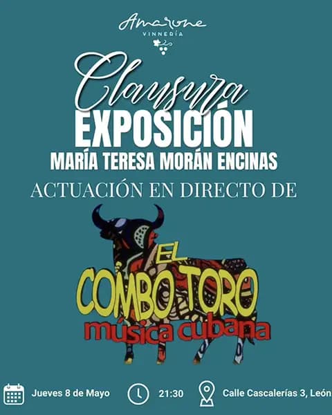 El combo toro en directo en la clausura de la exposición de María Teresa Morán Encinas