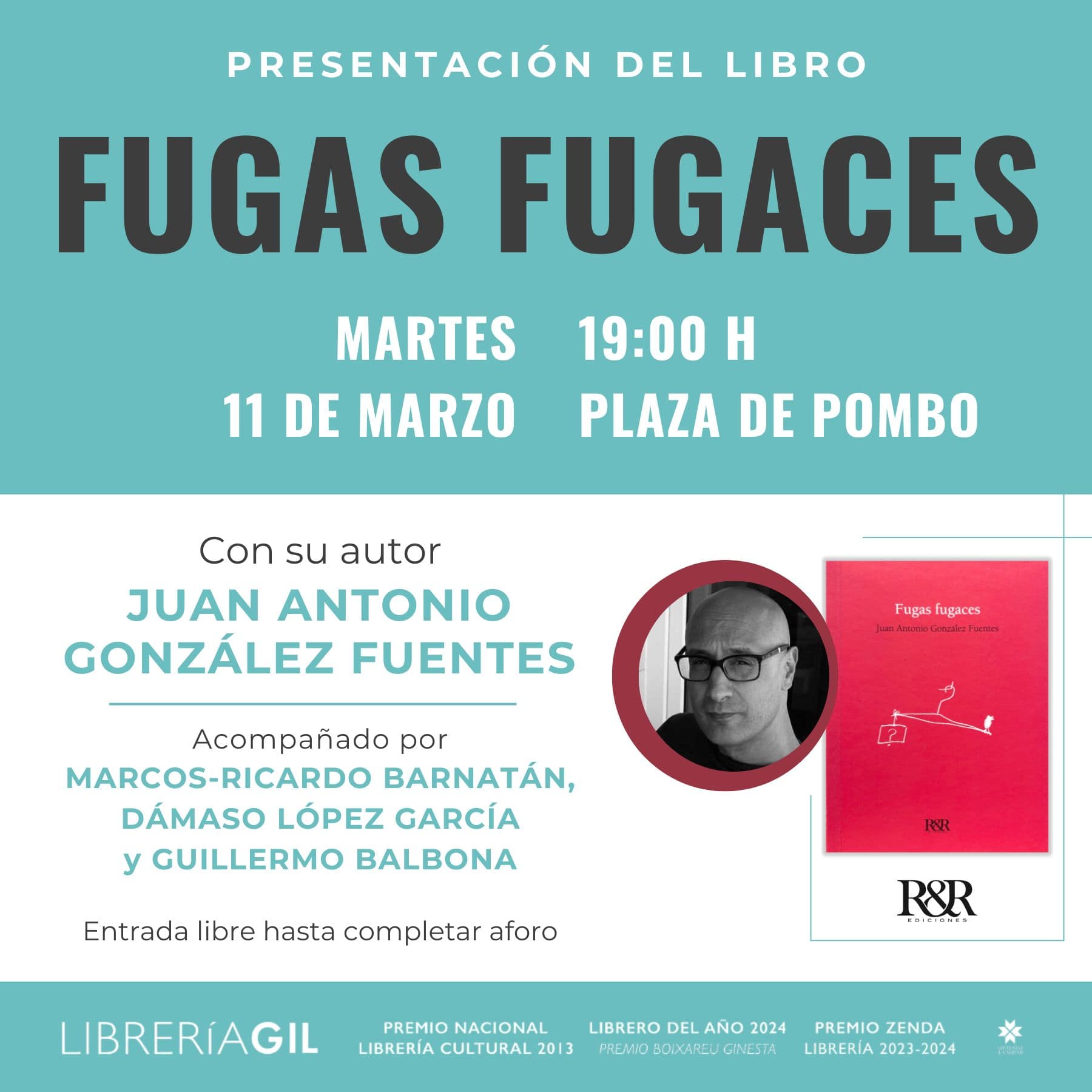 Presentación de "Fugas fugaces", de Juan Antonio González Fuentes