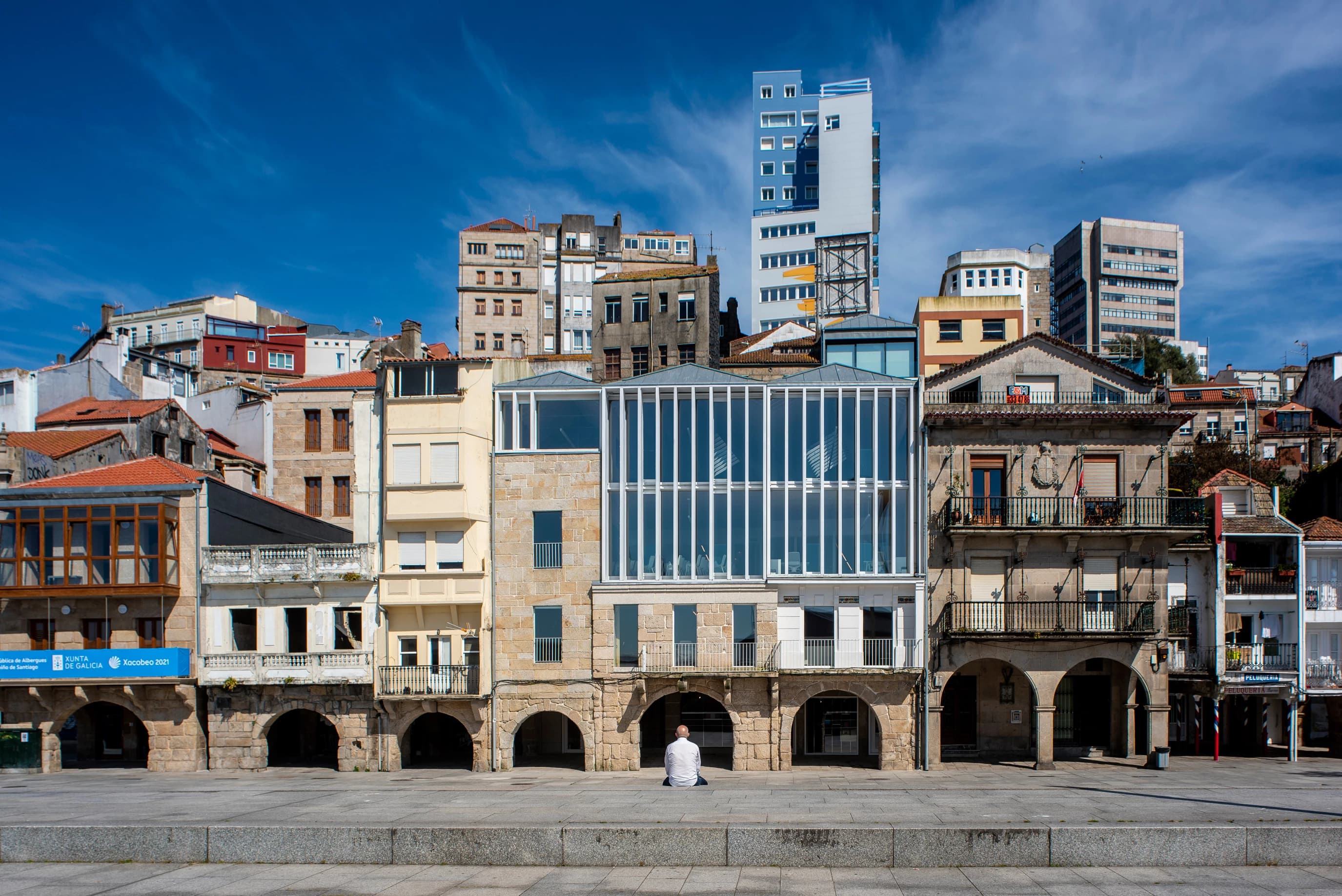 Vista exterior de la Sede de la UVigo en la Ribera del Berbés