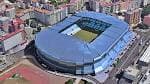 Vista aérea del Estadio de Balaídos y sus alrededores en Vigo