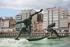 Fuente de los surfistas.A Coruña. Galicia. Spain