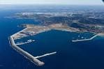 Vista aérea del puerto exterior de A Coruña
