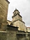 Detalle de la torre campanario de la Catedral de San Martiño en Ourense