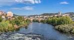 Panorámica del río Miño con el Puente Romano y la ciudad de Ourense