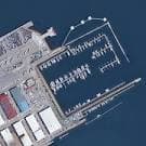 Vista aérea cenital de los pantalanes y amarres de Marina Davila Sport