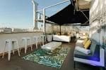 Terraza lounge en la azotea del Hotel Hesperia A Coruña Centro