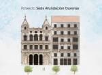 Ilustración arquitectónica de la Sede Afundación Ourense