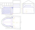 Planos arquitectónicos del Teatro Principal mostrando su distribución