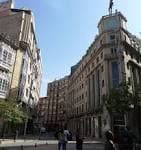 Fachadas de los edificios históricos que rodean la Praza de San Xosé