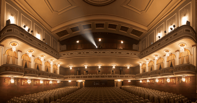 Vista del auditorio del Teatro Colón desde el escenario