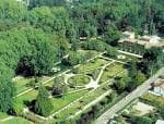 Vista aérea del Pazo de Castrelos y la disposición de sus jardines históricos