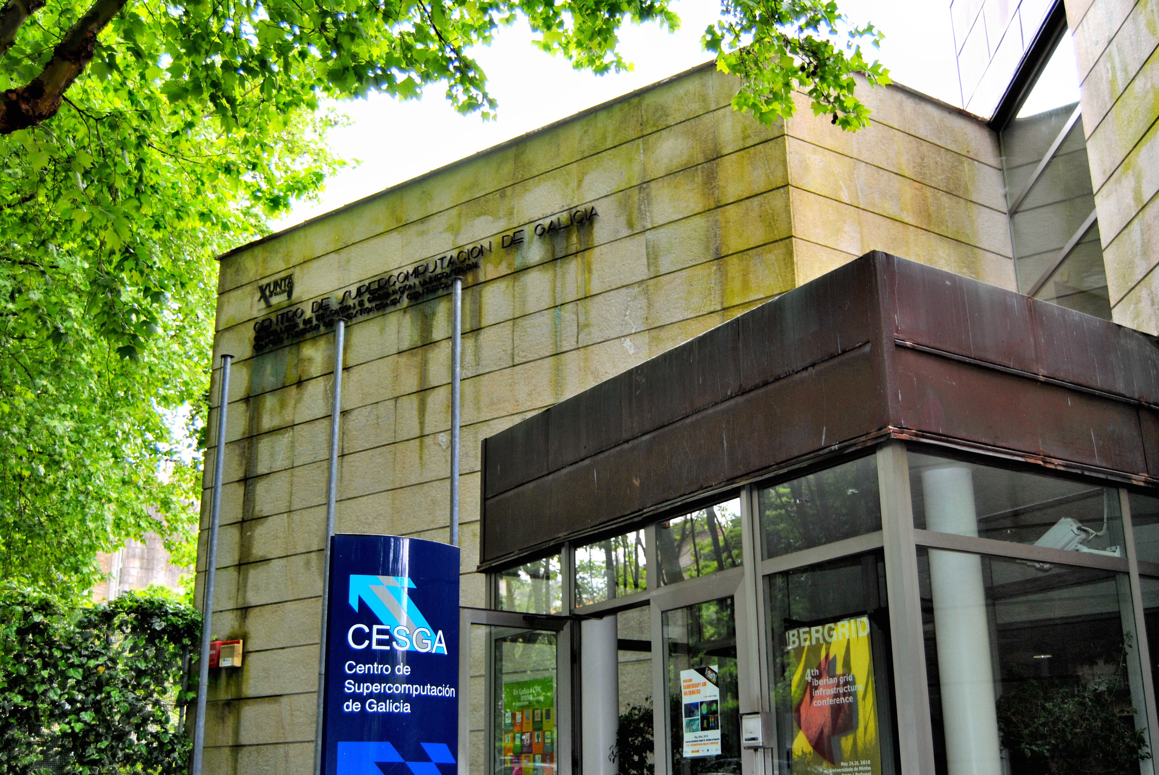 Vista exterior del Centro de Supercomputación de Galicia (CESGA)