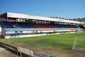 Vista de las gradas y el campo de juego del Estadio de O Couto