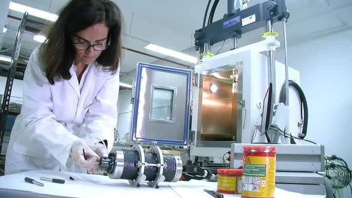 Investigadora trabajando en un laboratorio del CITEEC