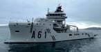 Buque Multipropósito Carnota (A-61) navegando en aguas abiertas