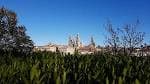 Vista de las torres de la Catedral de Santiago de Compostela desde la Alameda