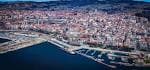 Vista aérea de la ciudad de Vigo y su puerto