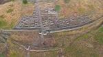 Vista aérea del Castro de San Cibrao de Las, mostrando su diseño y extensión