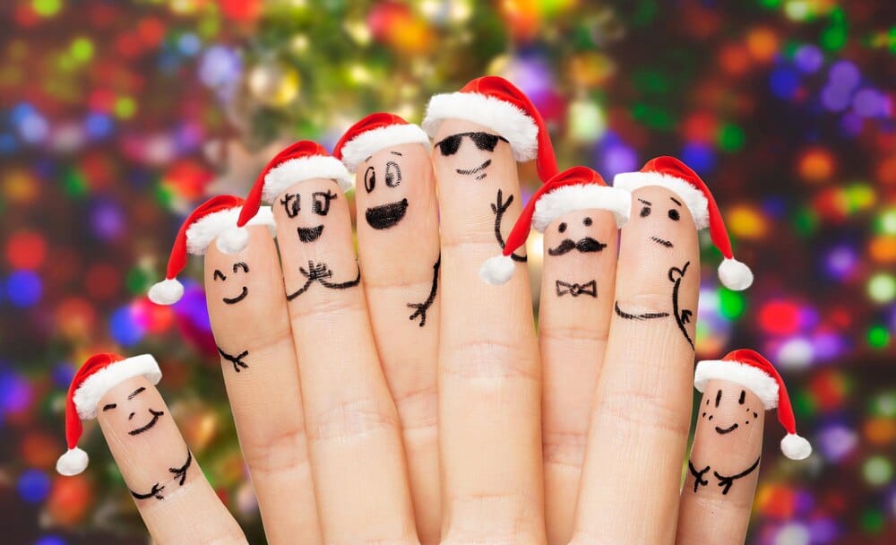 Títeres de dedos navideños