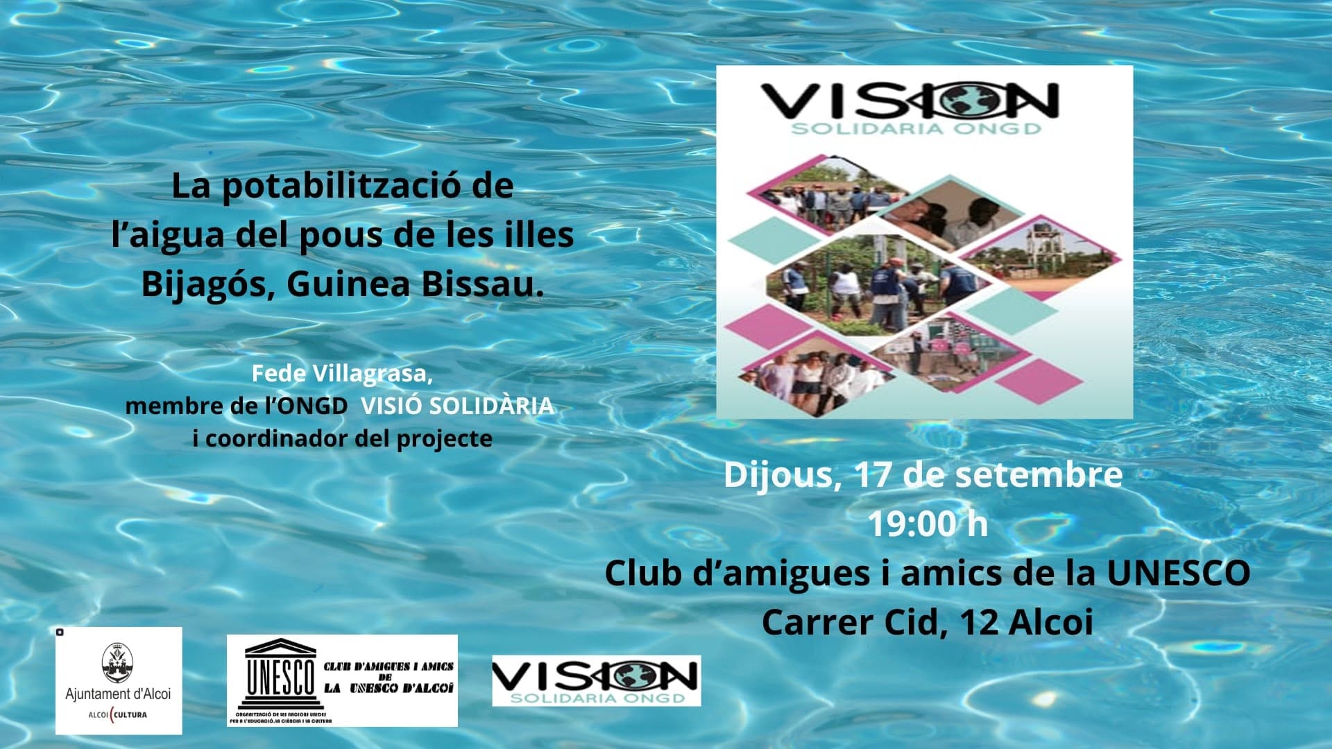 Conferencia: La potabilización del agua de los pozos de las islas Bijagós, Guinea Bissau