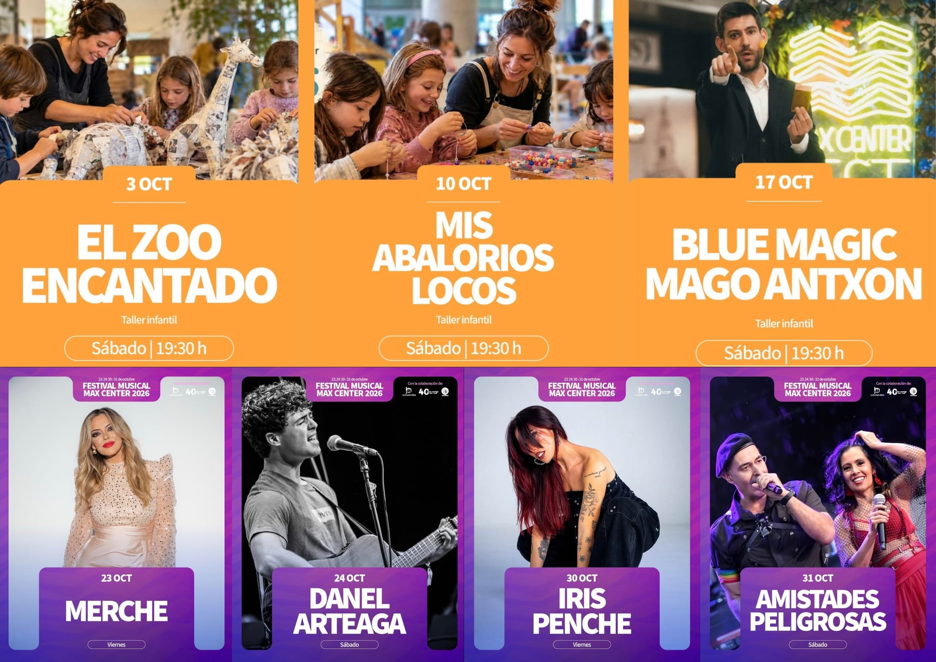 Talleres y Festival Musical Max Center